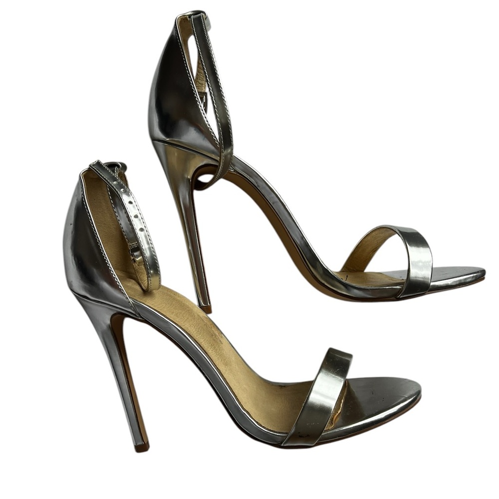Silver Stiletto High Heels Size 9